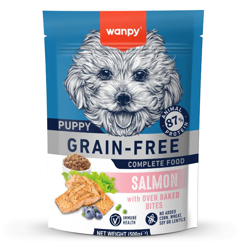 Wanpy Grain FREE Puppy Salmon Dog FOOD 500 gram